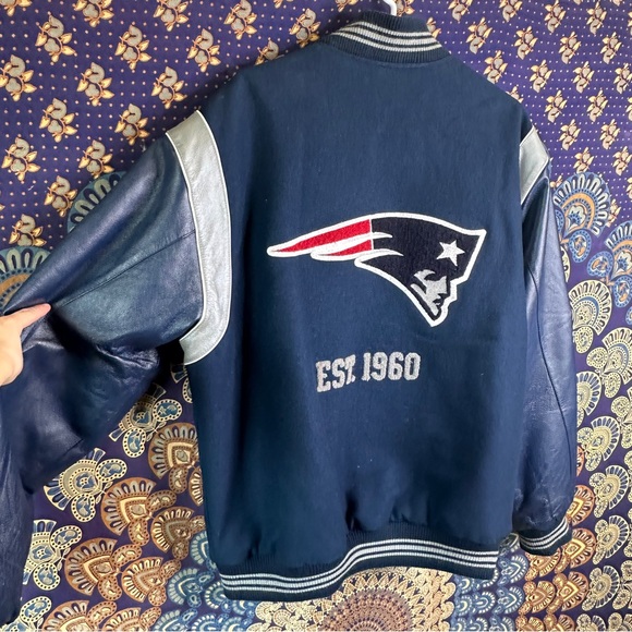 New England Patriots wool & leather bomber jacket - Picture 11 of 15